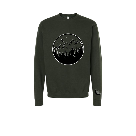Evergreen Peaks Crewneck